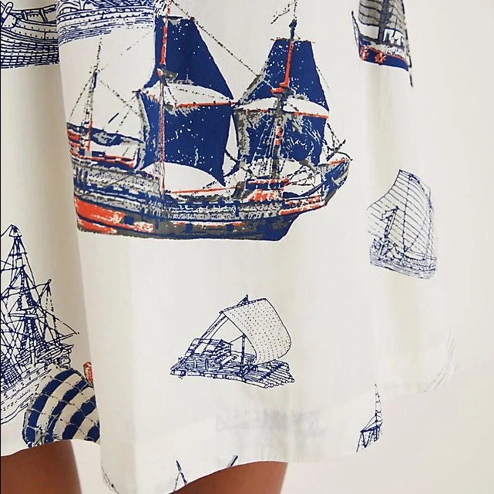 NWT Anthropologie Seafarer Mini Dress Sz 12 P-Fits like 6/8 ๐ ๐ฅ๏ธ - Picture 5 of 6
